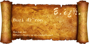 Buzi Áron névjegykártya