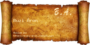 Buzi Áron névjegykártya